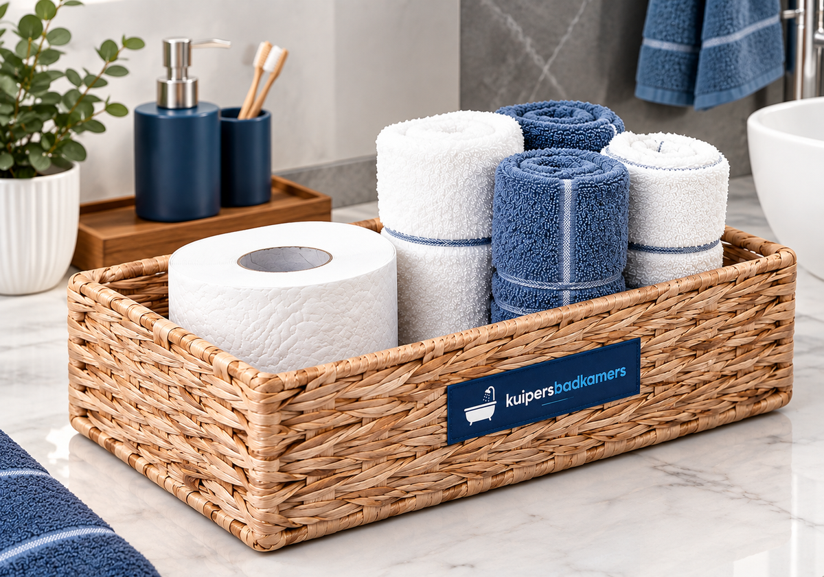 Kuipers Badkamers Handwoven Tissue & Toilet Paper Storage Basket