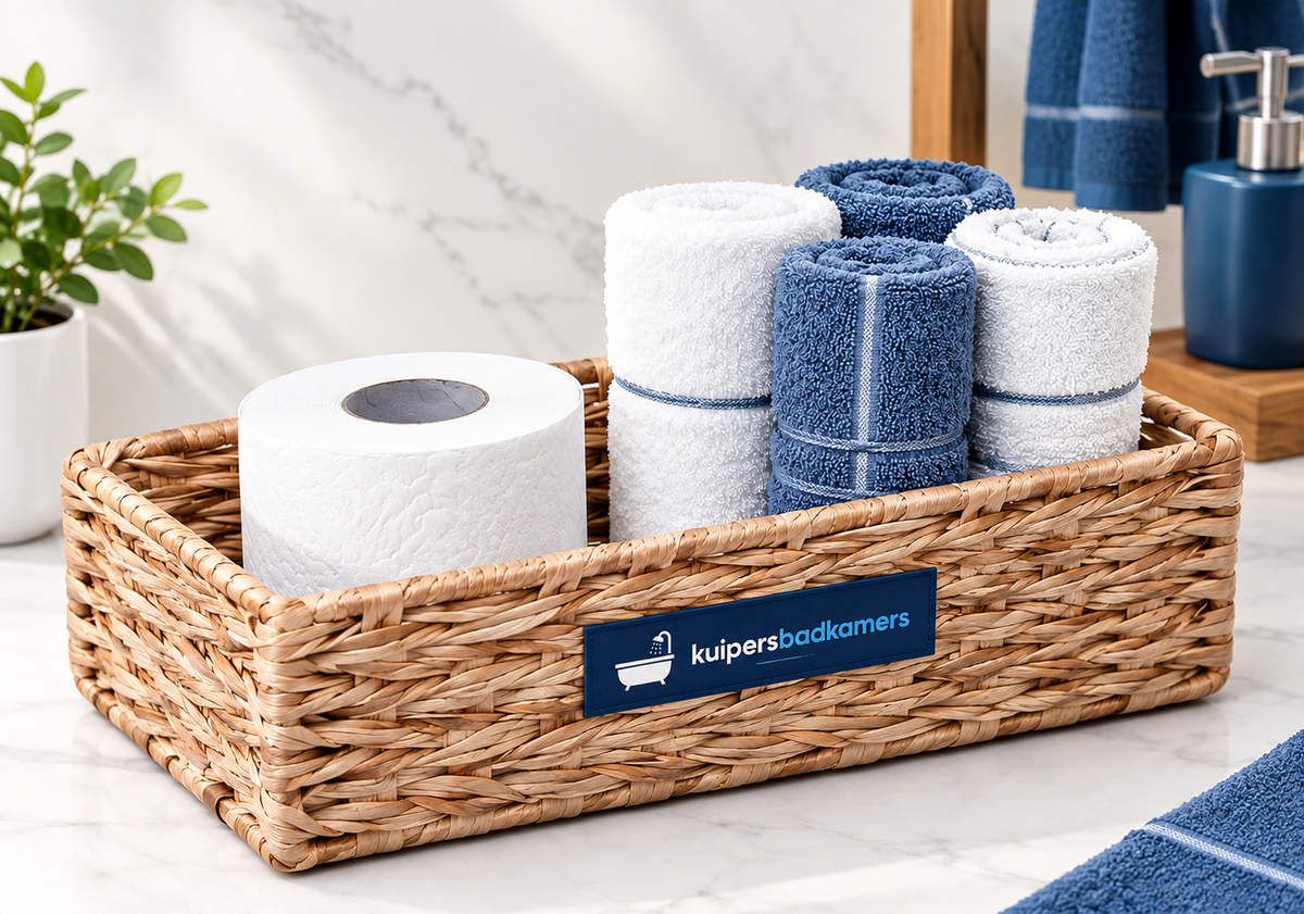 Kuipers Badkamers Handwoven Tissue & Toilet Paper Storage Basket